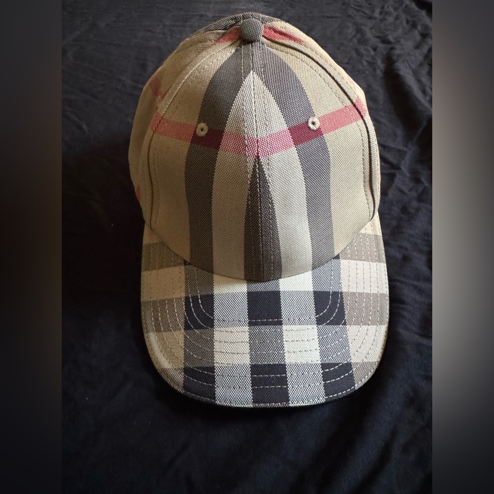 Burberry Beige and Black Plaid Cap